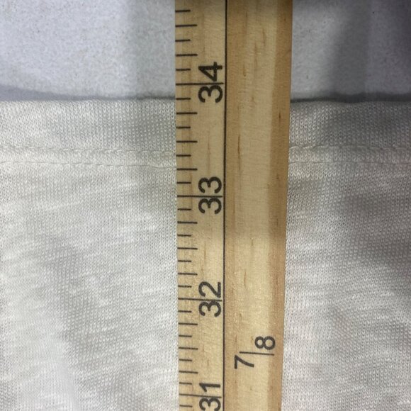 Match Point USA Linen Tunic Womens XL Ivory Cowl Neck Long Sleeve Tunic Top W/ P - Picture 7 of 9